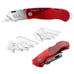 Stalwart Retractable Aluminum Utility Knife Set with 10 Replacement Blades, 2-Pack thumbnail 1