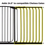 Dreambaby 24.5 in. Gate Extension for Chelsea Extra Tall Child Safety Gates, Black thumbnail 2
