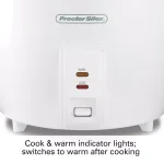 Proctor Silex 30-Cup White Rice Cooker with Steaming Basket and Keep Warm Function thumbnail 6