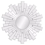 Pinnacle 36 in. Sunburst Silver Beveled Glass Contemporary Accent Mirror thumbnail 1