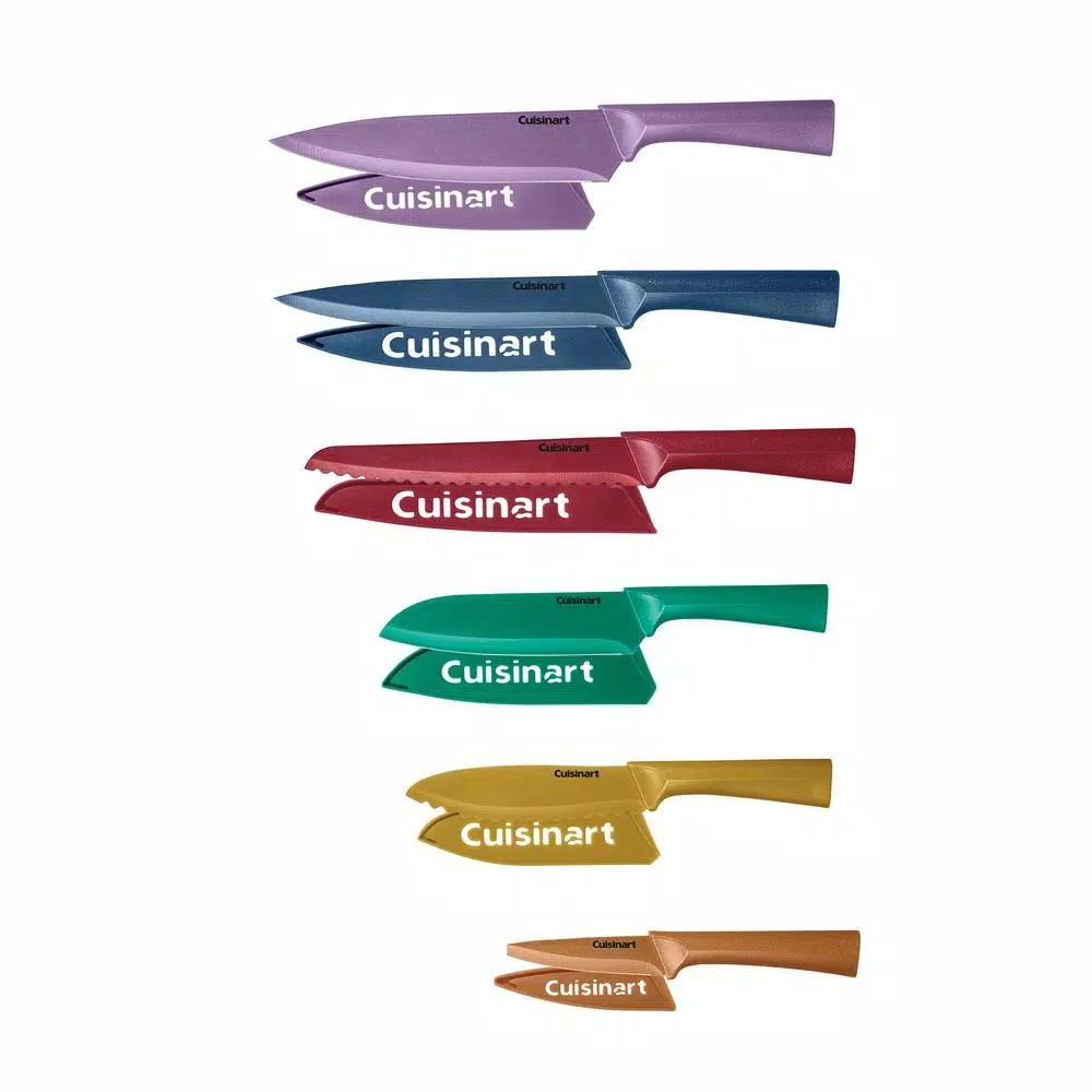 Cuisinart Advantage 12-Piece Stainless Steel Knife Set with Non-Stick Color Coating