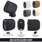 Wasserstein Protective Silicone Skins for Arlo Ultra/Ultra 2 and Pro 3/Pro 4 - Brown (3-Pack) thumbnail 2