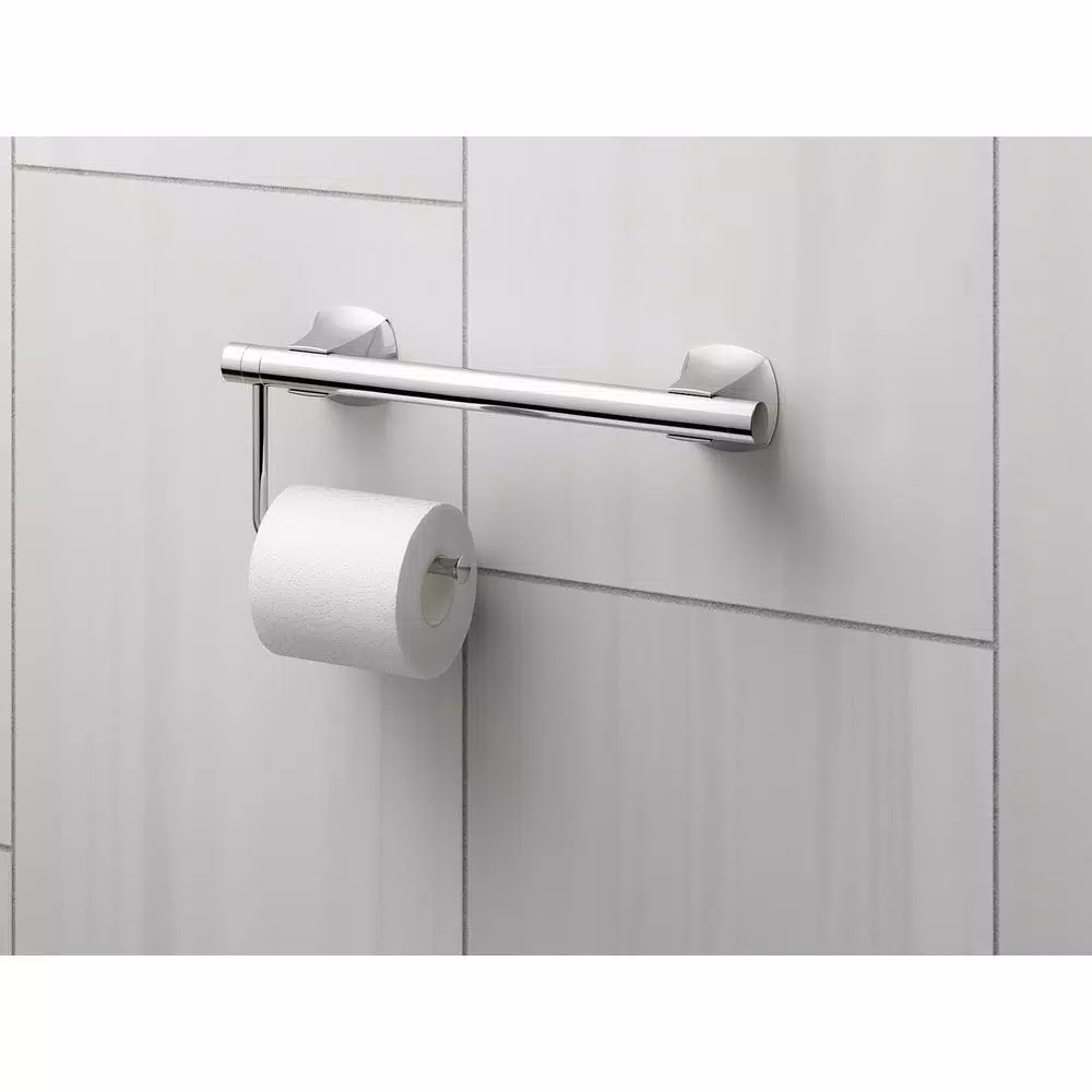 KOHLER Polished Chrome Toilet Tissue Holder Accessory for Carmichael, Arsdale, and Rubicon Grab Bars