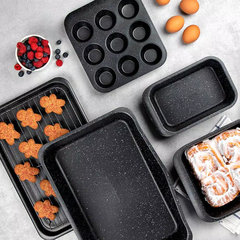 GRANITESTONE Stack Master 6-Piece Mineral and Diamond Infused Non-Stick Stackable Bakeware Set