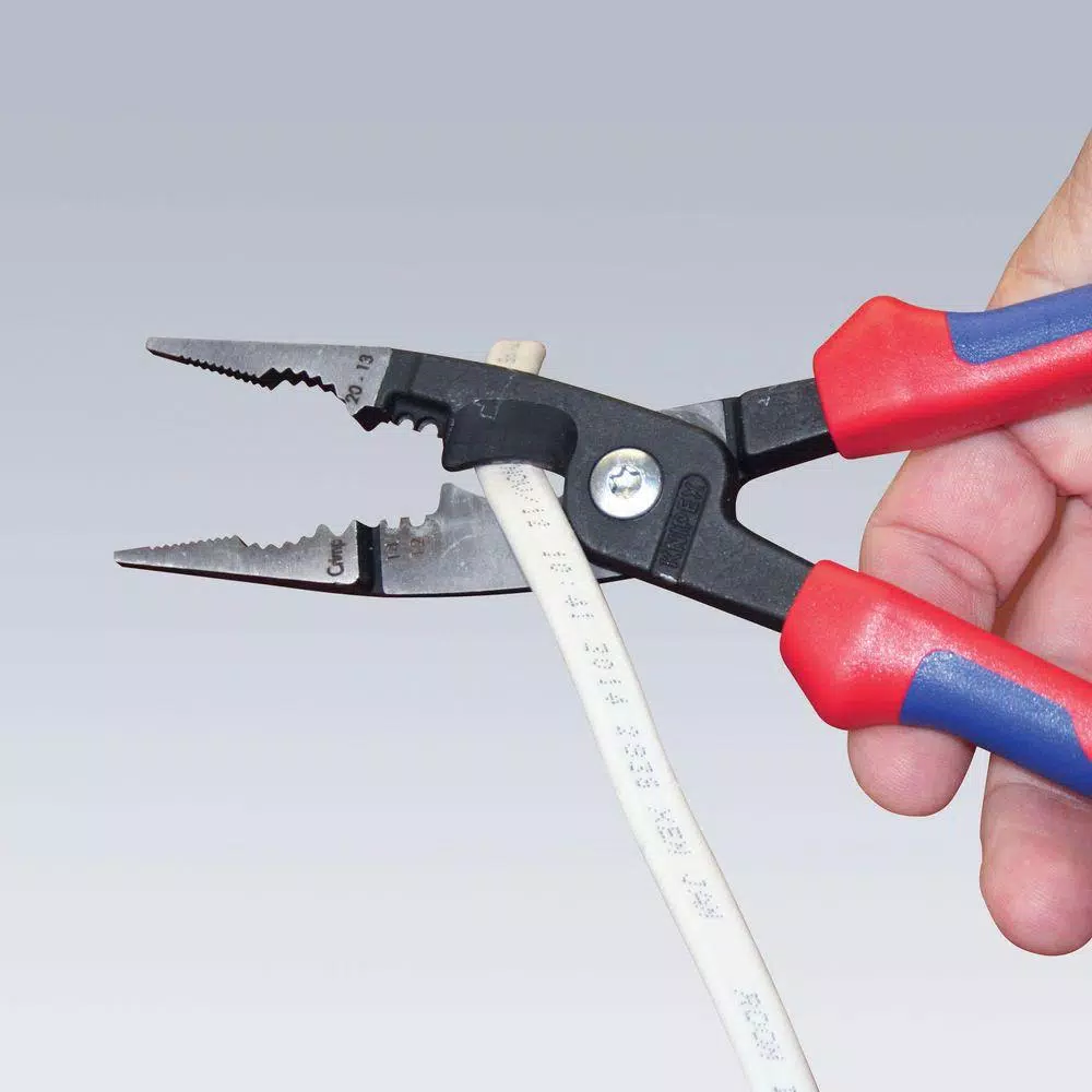 Knipex 6-in-1 Electrical Installation Pliers, Forged Steel Multi-Function Hand Tool