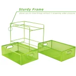 MIND READER 2-Tier Metal Mesh Utensil Caddy & Organizer, Green thumbnail 6