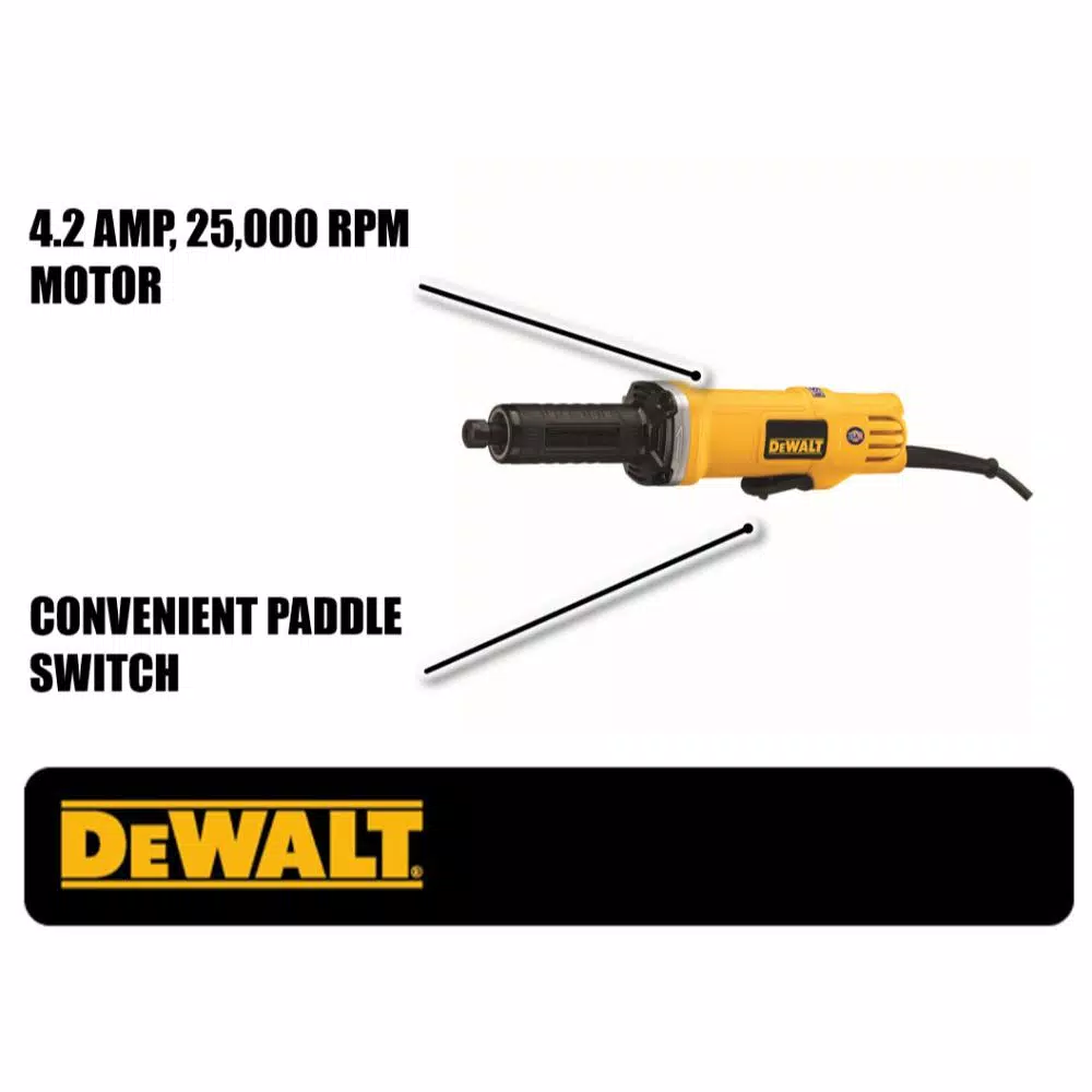 DEWALT DWE4887N 120-Volt 1-1/2 in. Corded Die Grinder, 4.2 Amp, 25,000 RPM