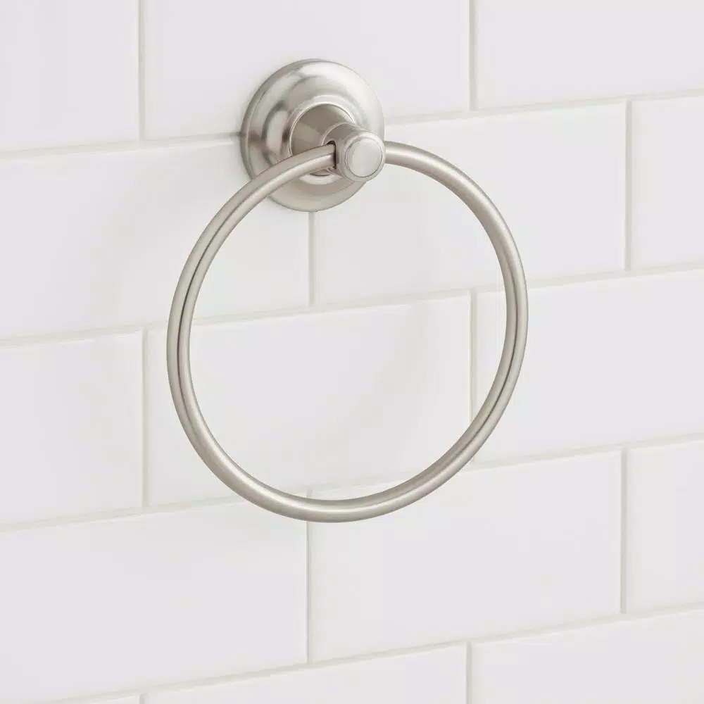 Glacier Bay Cooperton Brushed Nickel Towel Ring - Modern Zinc Hand Towel Holder