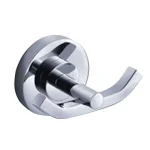 Fresca Alzato Double Robe Hook by Fresca - Heavy Duty Brass with Triple Chrome Finish thumbnail 1