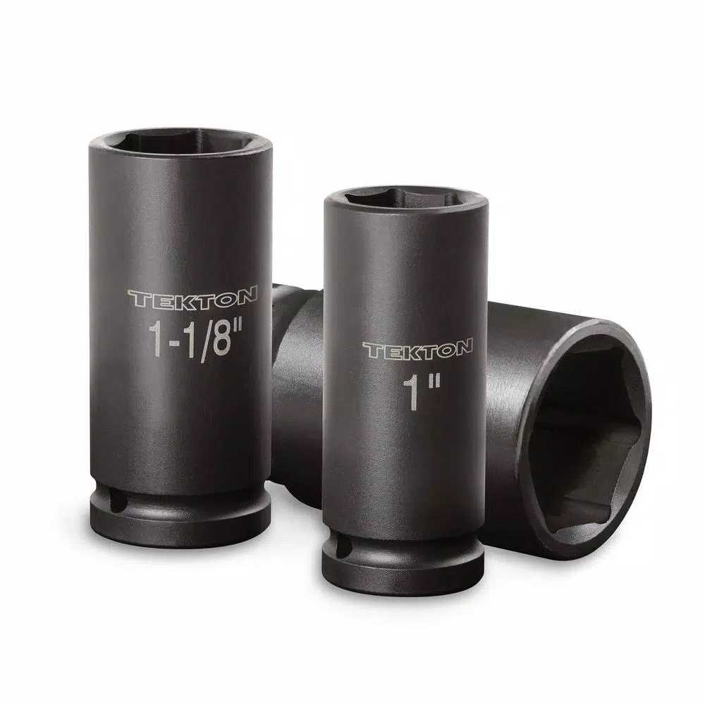 TEKTON 3/4 in. Drive Deep Impact Socket Set, 13/16 in. - 1-1/2 in., 7-Piece SAE Set