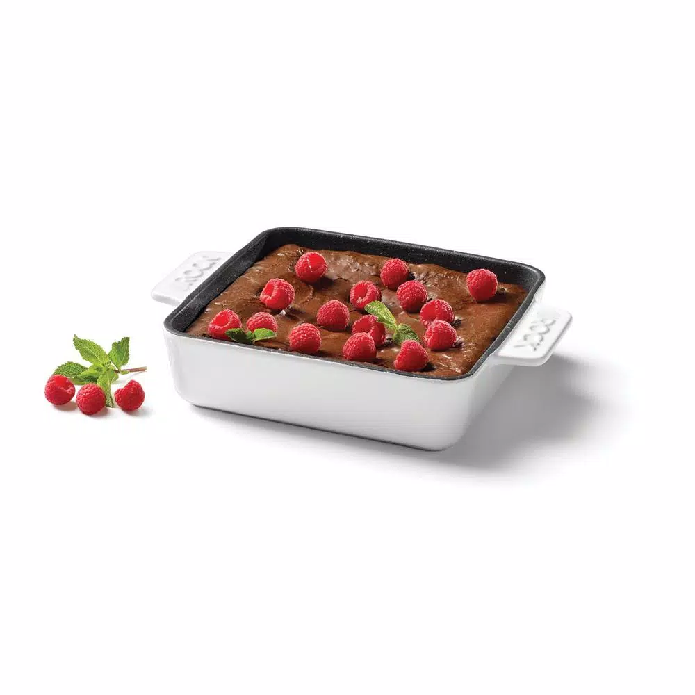 Starfrit The Rock by Starfrit 9-Inch Square Ceramic Nonstick Ovenware, White