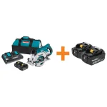 Makita 18V X2 LXT Brushless 7-1/4 in. Rear Handle Circular Saw Kit with (2) 5.0 Ah Batteries & Charger thumbnail 1
