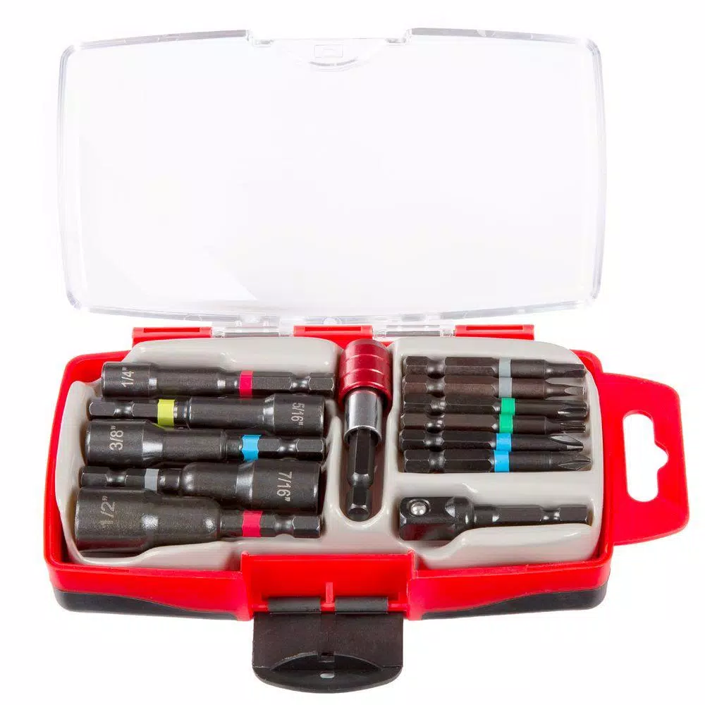 Stalwart 13-Piece Power Bit and SAE Nut Driver Set with Quick Release Chuck