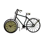 Benzara Cycle Shaped Metal Analog Table Clock with Roman Numerals thumbnail 1