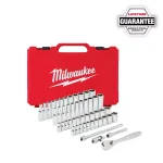 Milwaukee 50-Piece 1/4 in. Drive SAE/Metric Ratchet and Socket Set thumbnail 15