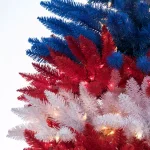 Sterling 7.5 ft. Patriotic America Pre-Lit Artificial Christmas Tree - Red, White and Blue with 1040 Lights thumbnail 2