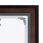 DesignOvation LeMans 8.5 x 11 in. Black and Walnut Brown Document Picture Frame Set, Set of 4 thumbnail 4