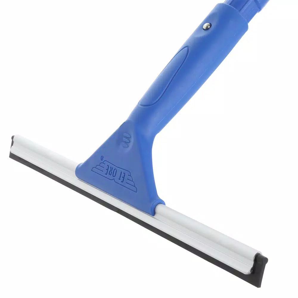 Ettore All Purpose Window Cleaning Combo Kit with Click-Lock Pole, Squeegee, and Washer