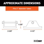 CURT Bolt-On Trailer Jack Foot, Fits 2" Tube, 2,000 lbs. Capacity thumbnail 3