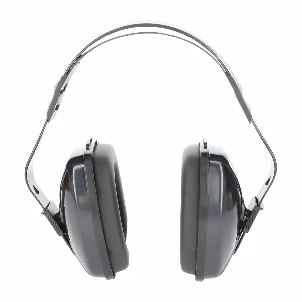 HDX Black Passive Hearing Protection Ear Muffs, 23 dB NRR, Lightweight Over-the-Head Design