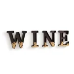 DANYA B Metal Wall Mount WINE Letters Cork Holder Decor thumbnail 1