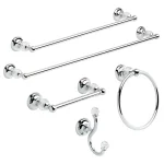 Delta Nora Chrome and Glass Towel Ring thumbnail 3