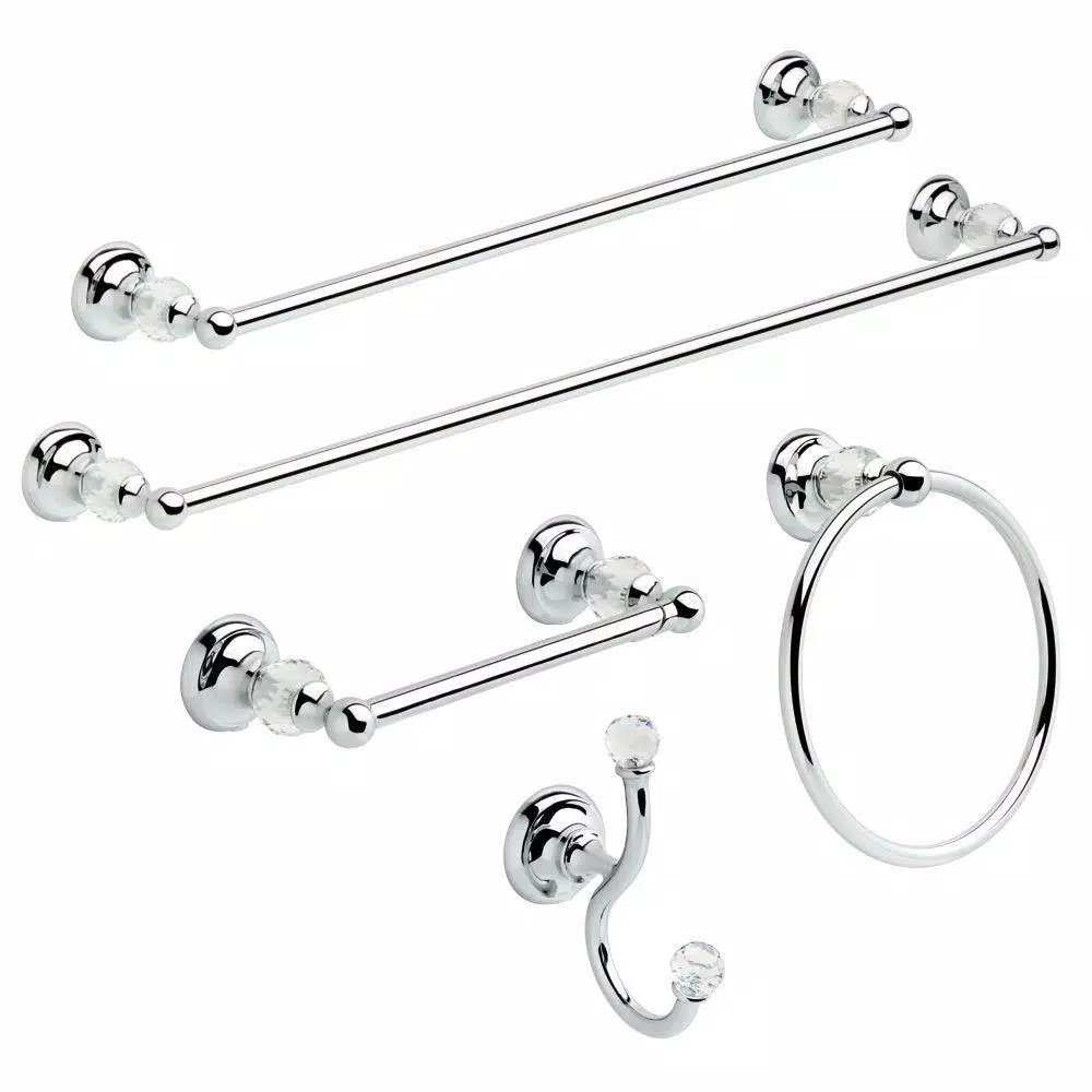 Delta Nora Chrome and Glass Towel Ring