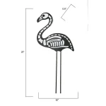 Worth Imports 20 in. Metal Halloween Skeleton Flamingo Yard Decoration (Set of 2) thumbnail 2