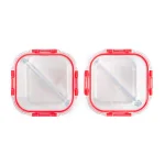 Core Kitchens 23 oz. Divided Glass Food Storage Container Set with Lids, 2-Pack thumbnail 1