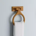 Design House Dalton Solid Oak Hand Towel Ring - Honey Oak thumbnail 3