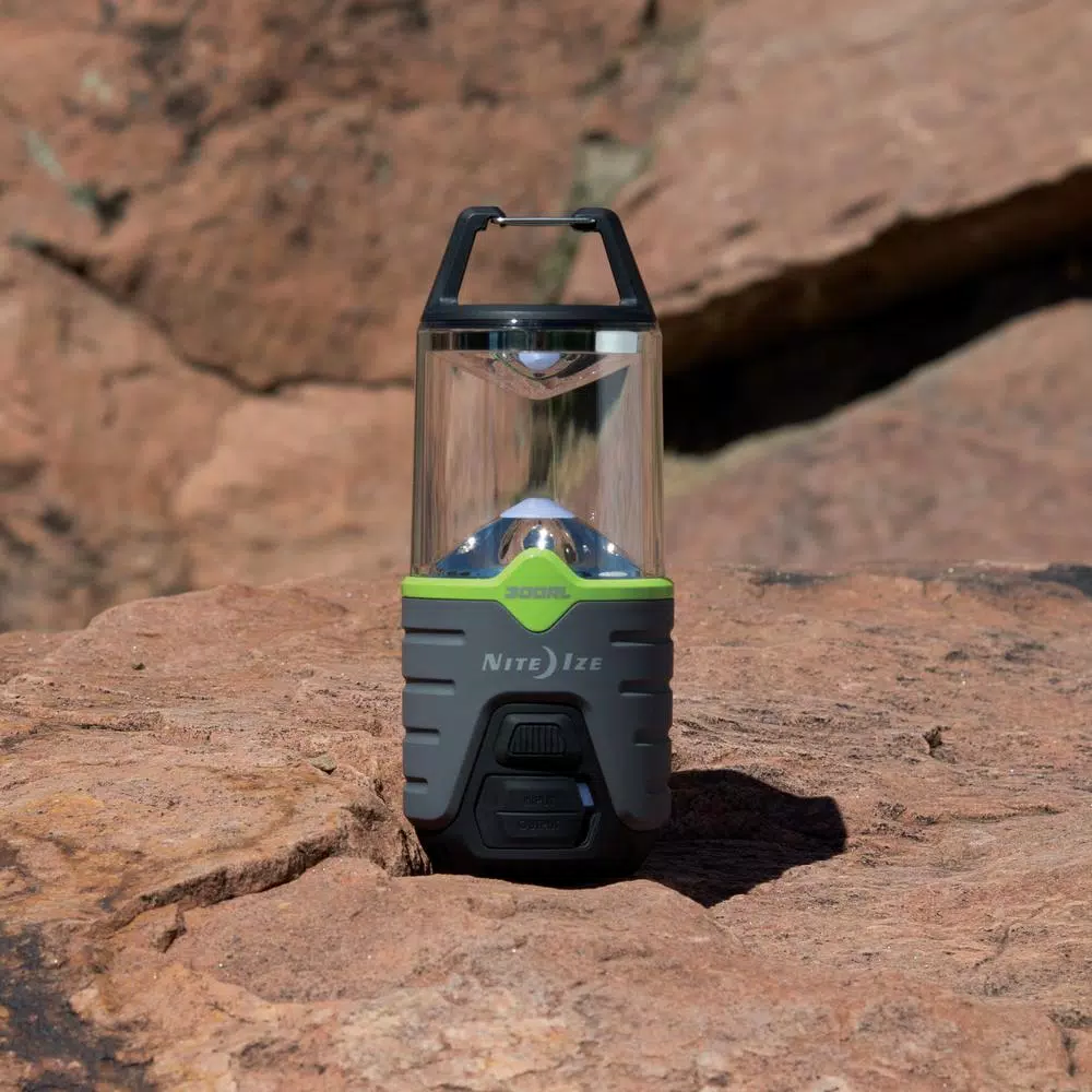 Nite Ize Radiant 300 Lumens Rechargeable LED Lantern with USB Power Bank and Carabiner Handle