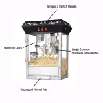 Great Northern Popcorn 850-Watt 8 oz. Black Popcorn Popper Machine thumbnail 3