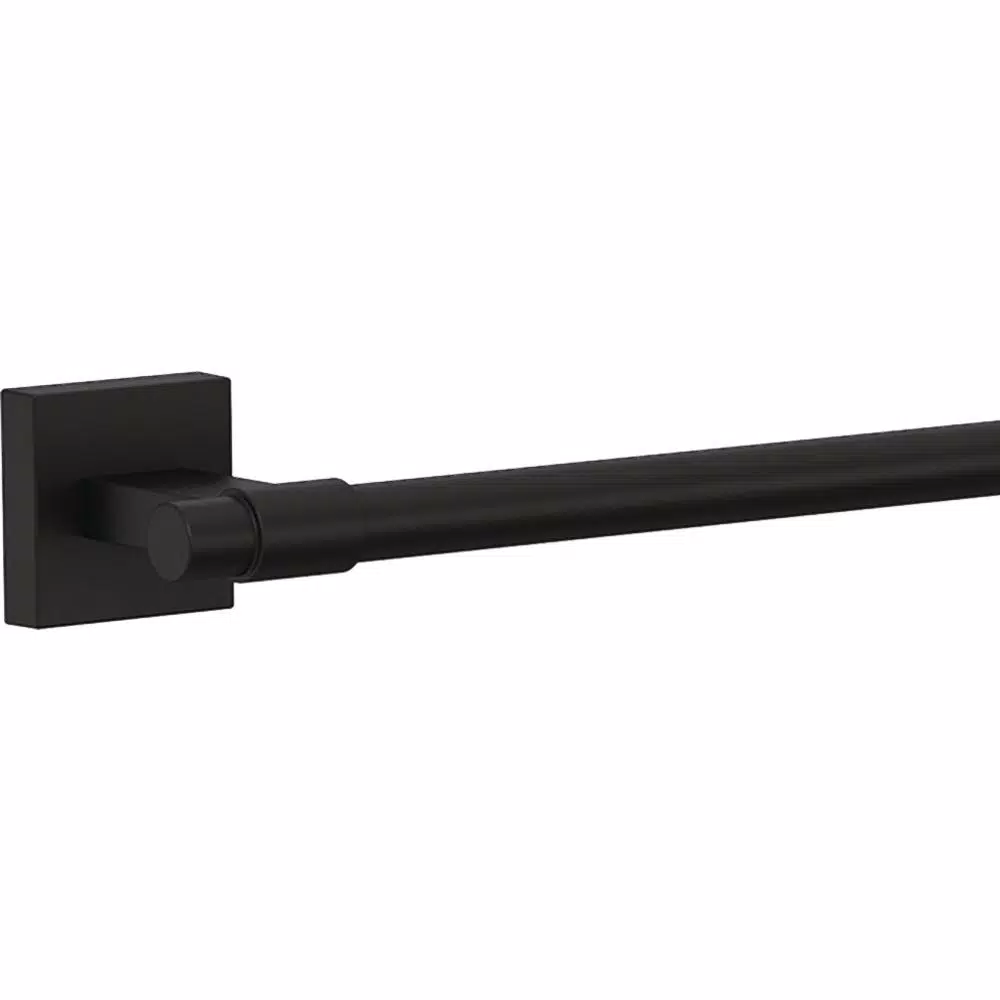 Franklin Brass Maxted 24 in. Single Towel Bar, Matte Black Modern Wall Mounted Bathroom Hardware