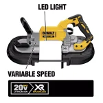 DEWALT 20V MAX XR Cordless Brushless Deep Cut Band Saw Kit with (1) 5.0 Ah Battery thumbnail 3
