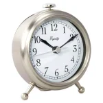 Equity by La Crosse Small 3 in. Metal Quartz Analog Alarm Table Clock with Lighted Dial - Silver thumbnail 3