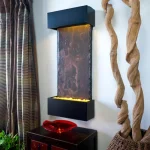 Water Wonders Nojoqui Falls Medium Lightweight Slate Wall Fountain with Black Onyx Trim thumbnail 3