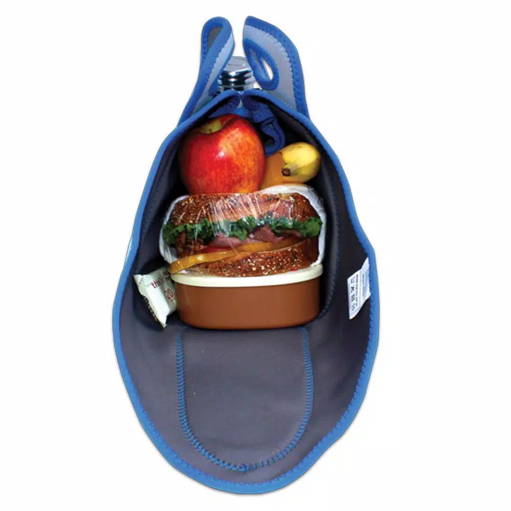 FLATBOX Drinx Neoprene Lunch Bag and Placemat Set - Dark Gray, Blue and Gray