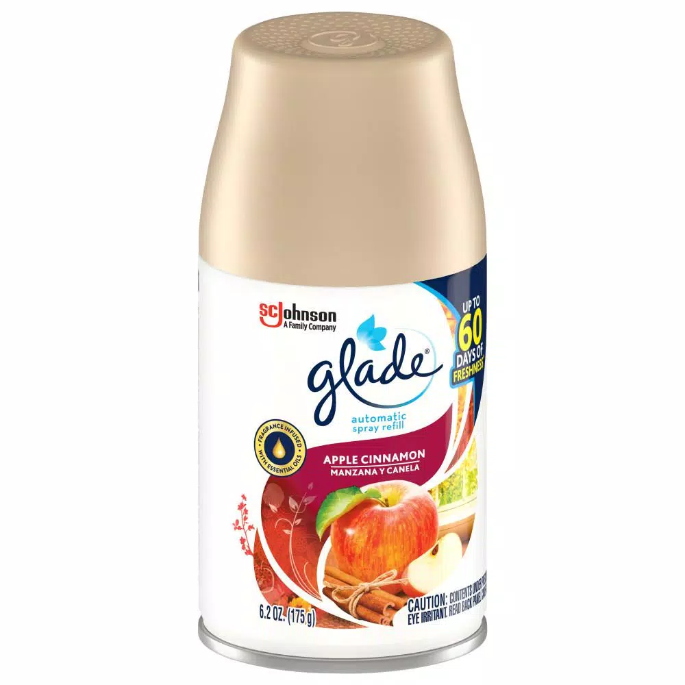 Glade Apple Cinnamon Automatic Air Freshener Spray Refill, 6.2 oz.