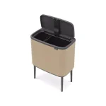 Brabantia Bo Touch Bin 9.5 Gal. Dual Compartment Gold Steel Rectangular Touch Trash Can thumbnail 5