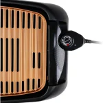 Ovente 1000W Portable Indoor Smokeless Grill, 13x10 inch Non-Stick Aluminum Grilling Plate, Copper thumbnail 2