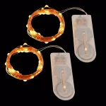 LUMABASE Warm White Micro LED Copper String Lights, Battery Operated, 30-Light, 2-Count Pack thumbnail 1
