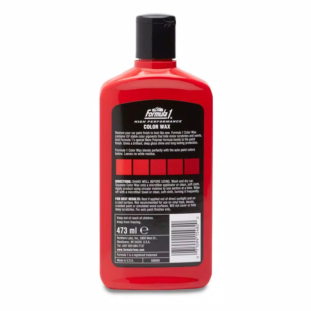 Formula 1 Color Wax Red - Paint Restorer and Protective Shine