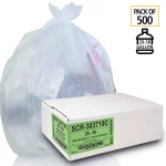 Unbranded Clear Source Reduction SCR Trash Bags, 20-30 Gallon, Clear, 500 Count thumbnail 3