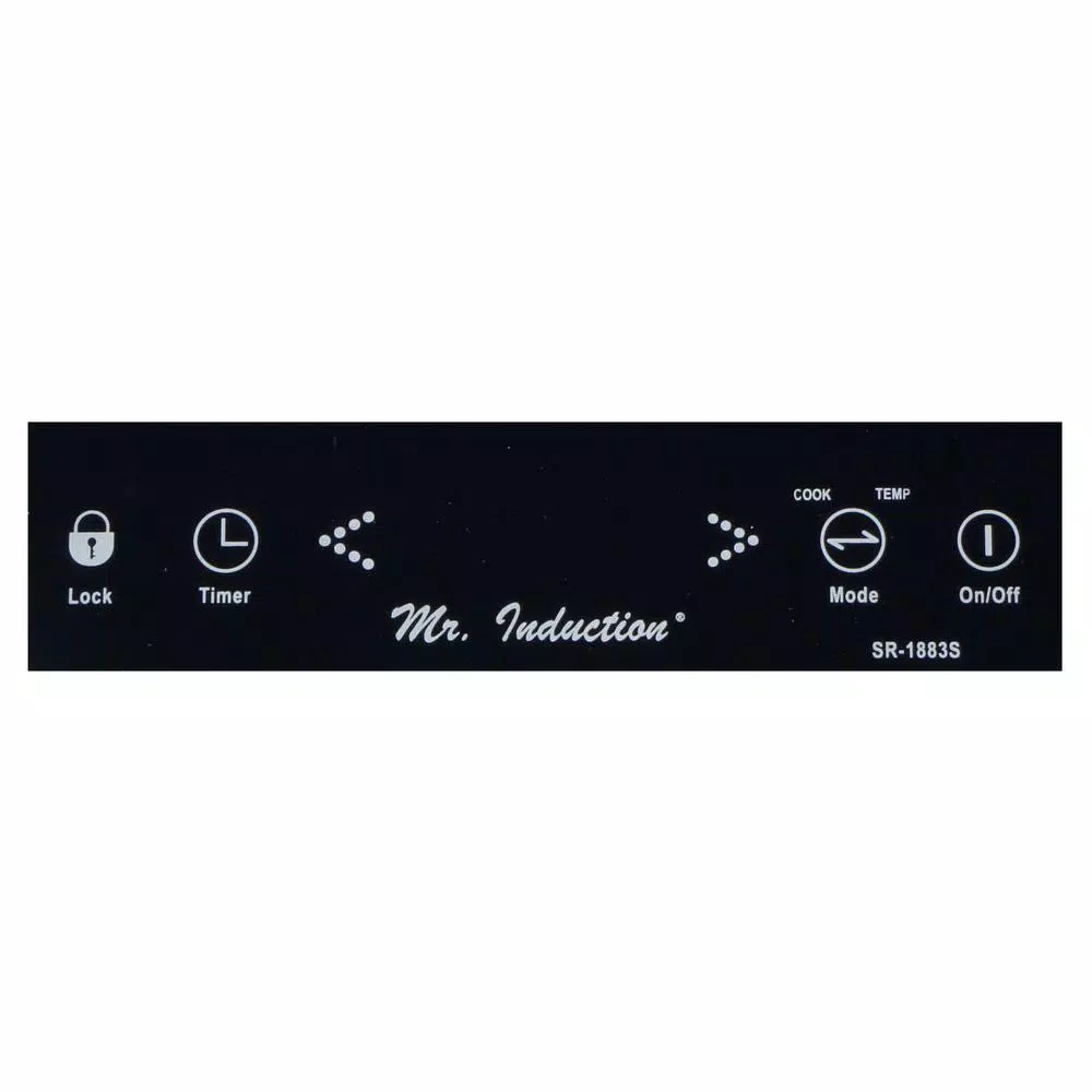 SPT 1650W Single Burner Induction Cooktop with 3.5L Stainless Steel Pot and Glass Lid, Black & Silver