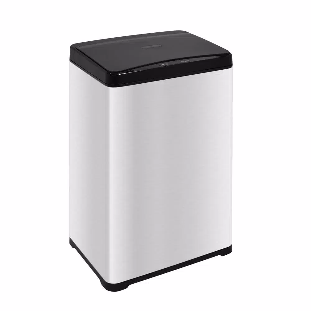 Innovaze 10.6 Gallon Stainless Steel Motion Sensing Touchless Kitchen Trash Can, Fingerprint Resistant