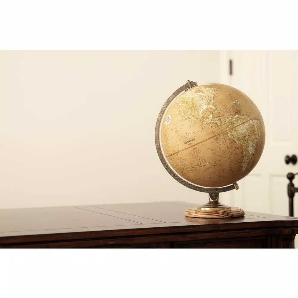Unbranded Replogle Morgan 12 in. Political Desk Globe with Wood Base