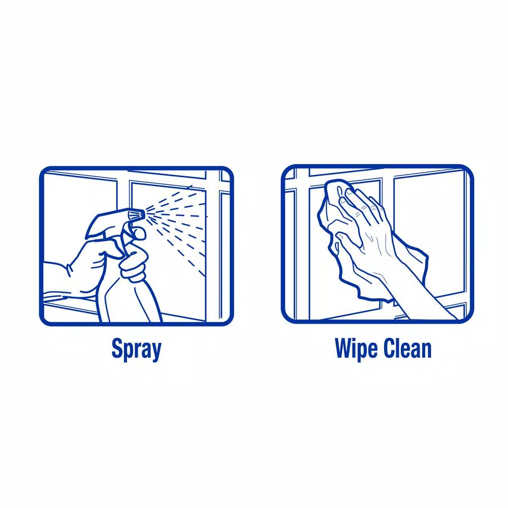 ZEP Streak Free Glass Cleaner with Refill Kit, Professional Strength Ammonia-Based Formula, 128 oz