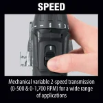 Makita 18V LXT Sub-Compact Brushless Cordless 1/2 in. Driver Drill (Tool Only) thumbnail 12