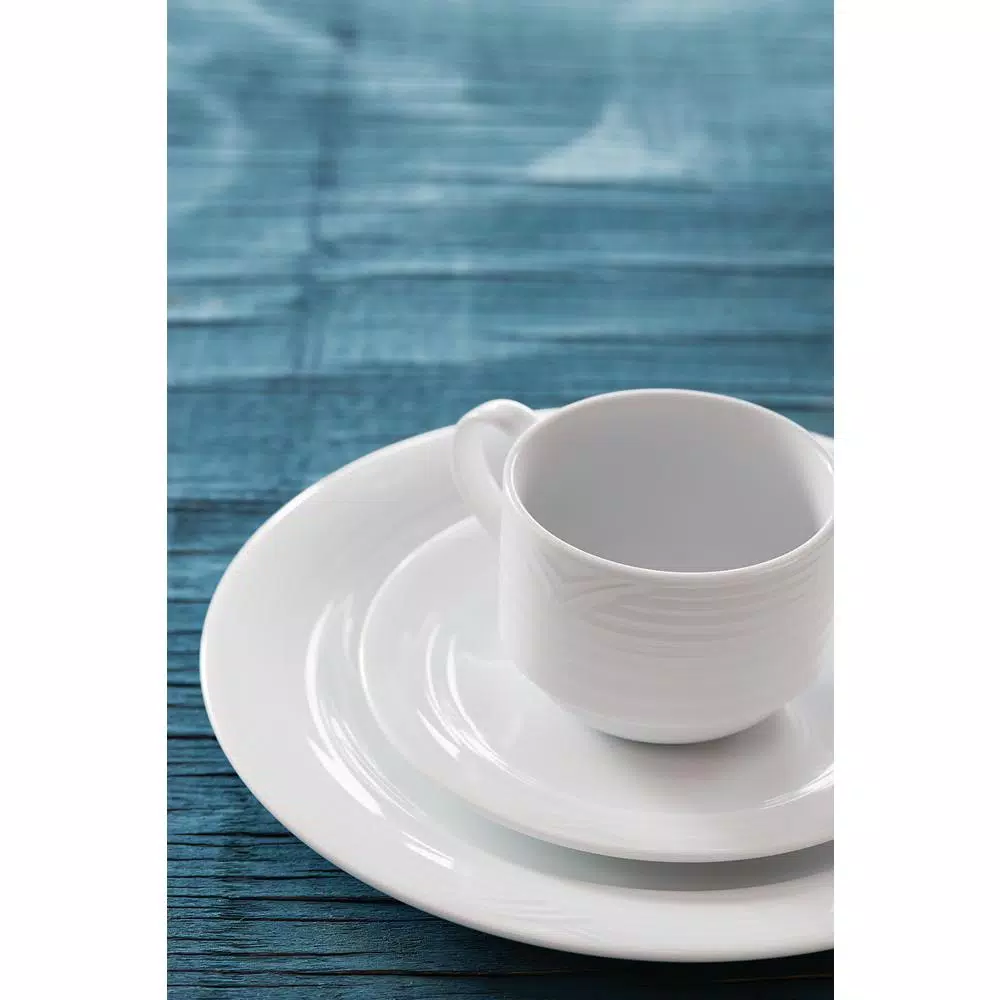 Oneida Glacier 7 oz. White Porcelain Creamers, Set of 12