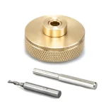 POWERTEC Solid Brass Router Inlay Kit with 1/8 in. Carbide Spiral Bit and Alignment Pin thumbnail 1